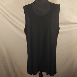 Carole Wang Black Sleeveless Tunic Dress - XL
